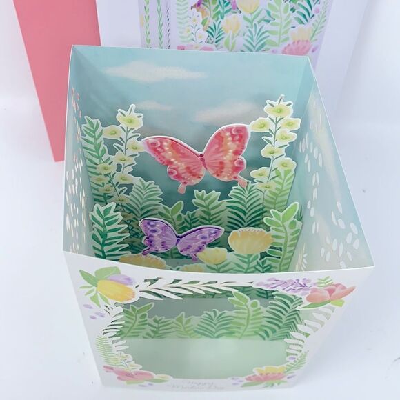 Hallmark Paper Wonder Pop-Up Card Butterfly Garden Plant Mom Happy Mothers Day - Picture 7 of 11